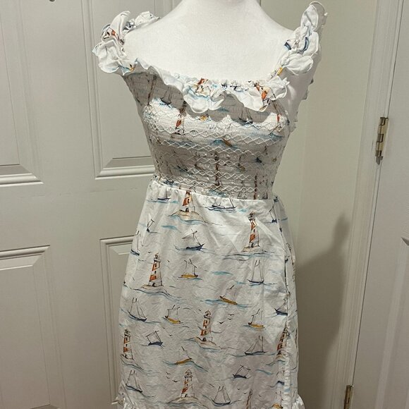 Dondolo sailboat print dress - Picture 1 of 4